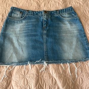 Express Jeans Blue Denim Skirt
